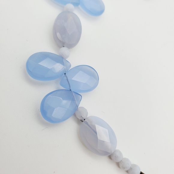 Blue bead sterling necklace - Picture 5 of 5